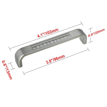 Utopia Alley 3.75 in. Center to Center Gleam Cabinet Pull, Brushed Nickel, 10PK HW285PLBN021-10